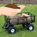 Sunnydaze Steel Log Cart, Heavy-Duty 400 Pound Weight Capacity, Yellow   567147244